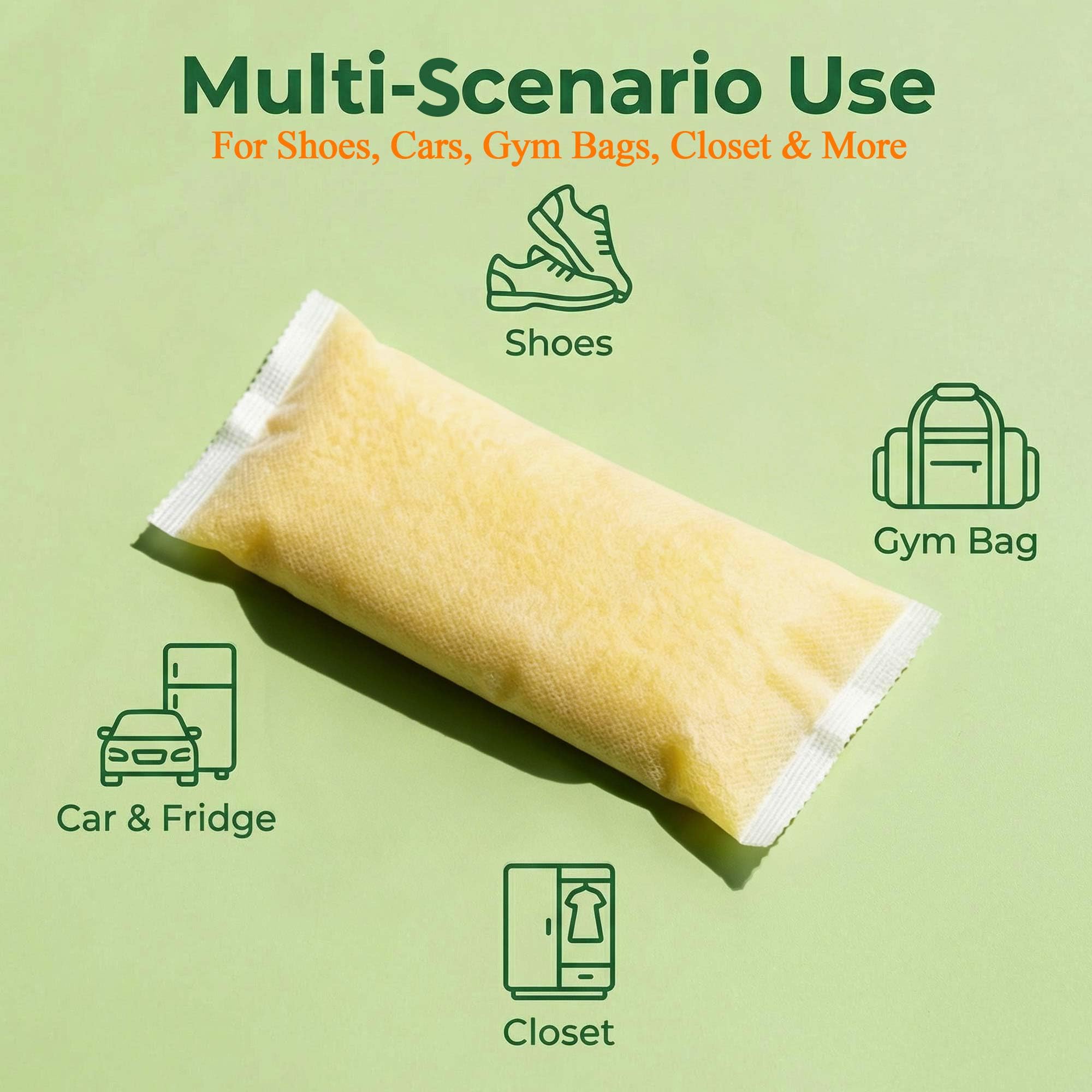 PurifyLogix Deodorante per scarpe al limone, potente e naturale a lunga durata, assorbe gli odori per tutte le calzature, purifica anche l'aria negli armadi, nelle borse da palestra e nelle aree degli