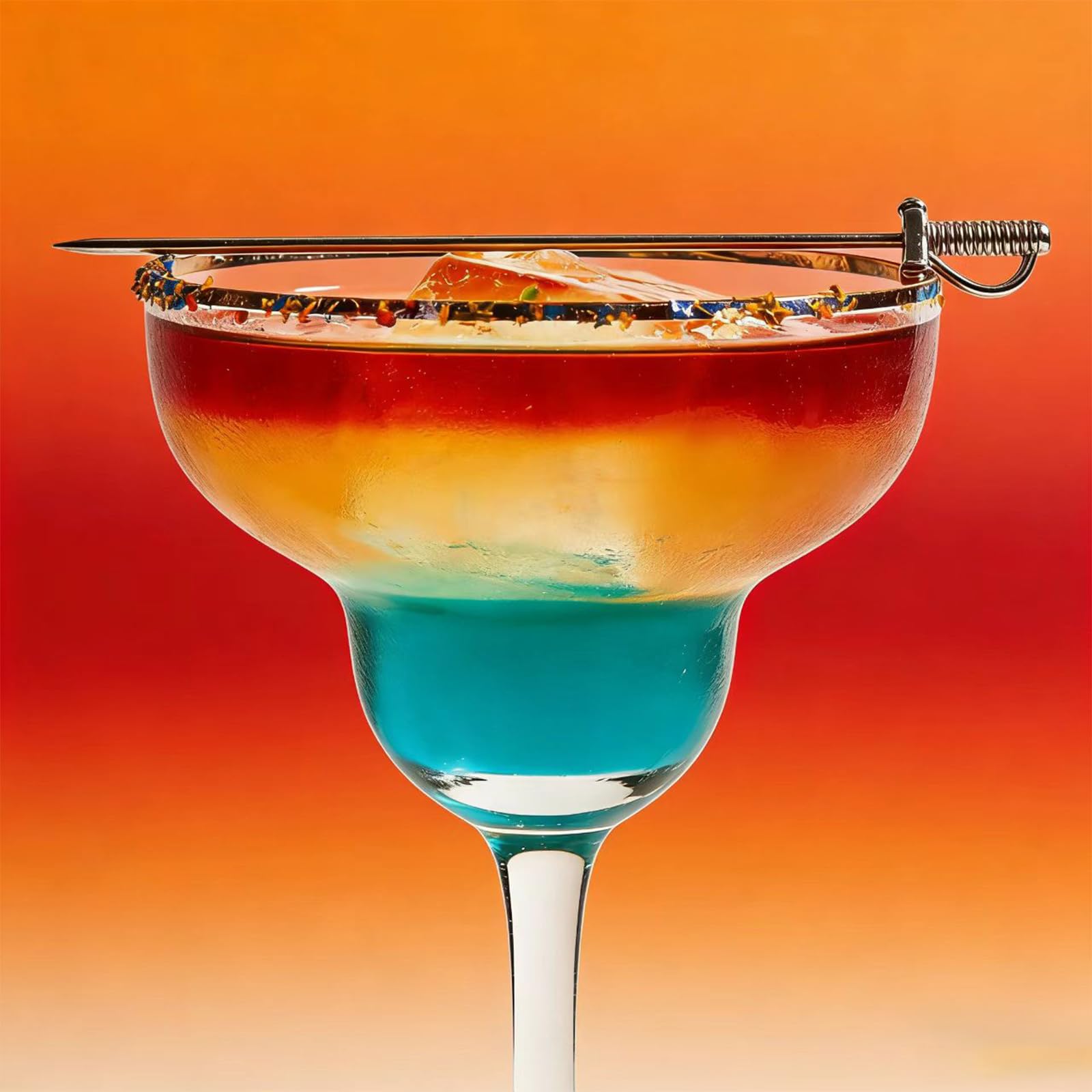 Bastoncini da cocktail in acciaio inox, 5 bastoncini da cocktail retrò, spiedini di oliva Martini, stecchino per bevande per bar e uso domestico, stuzzicadenti durevoli per antipasti, contorni e
