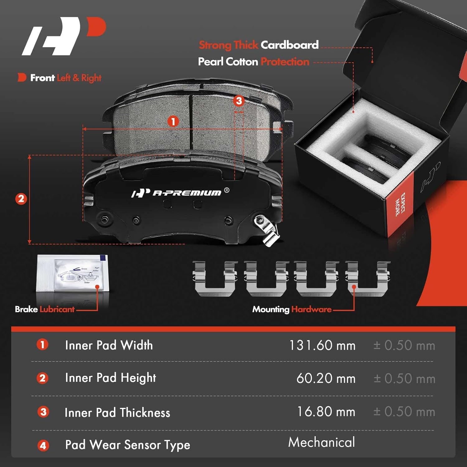 A-Premium Front and Rear Drilled and Slotted Disc Brake Rotors + Ceramic Pads Kit Compatible with Select Hyundai and Kia Models - Tucson 2005-2009, For Sportage 2005-2010, 4WD, 12-PC Set