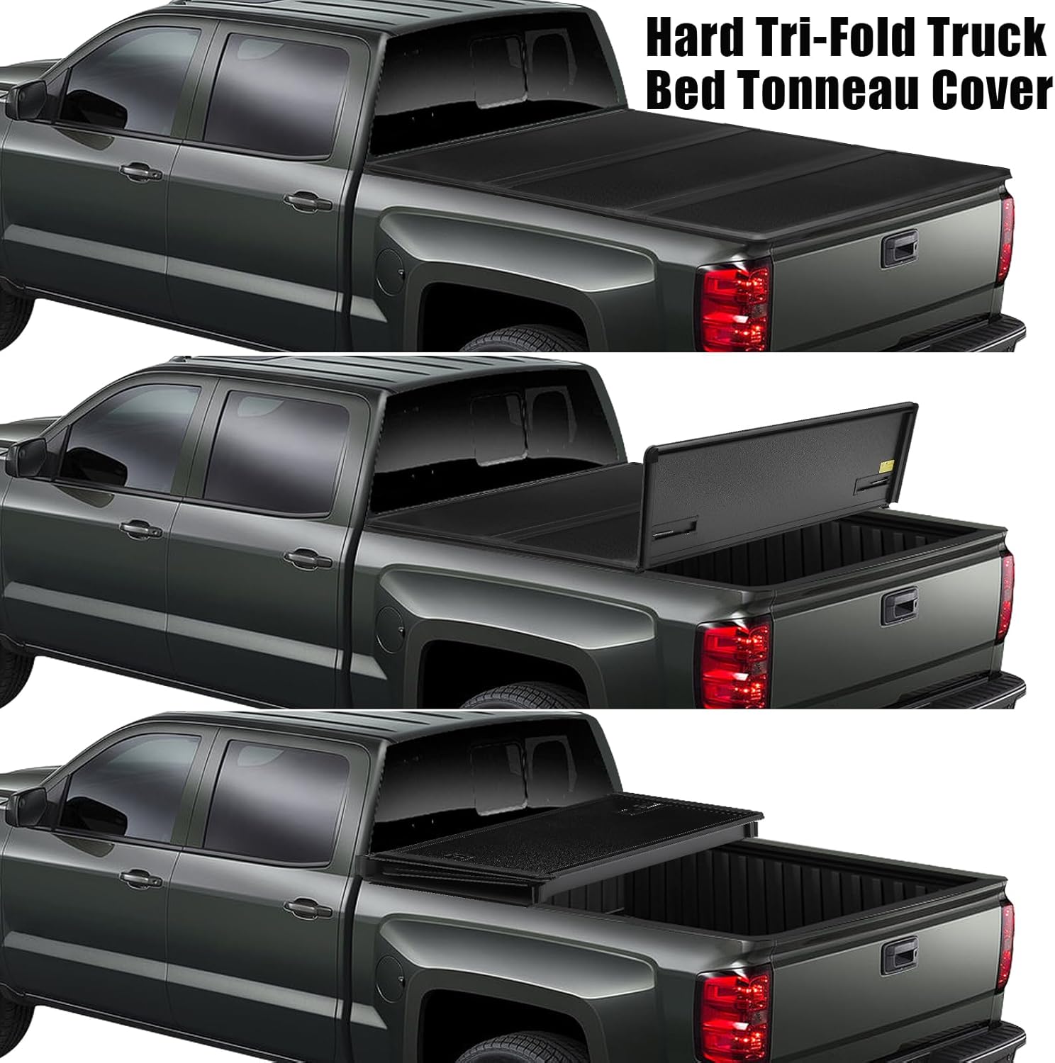 Truck Bed Tonneau Cover for Ford Maverick 4.6ft, Hard Tri-Fold Truck Bed Tonneau Cover for Ford Maverick 4.6ft(54.4 inch) 2022 2023 2024 2025 2026