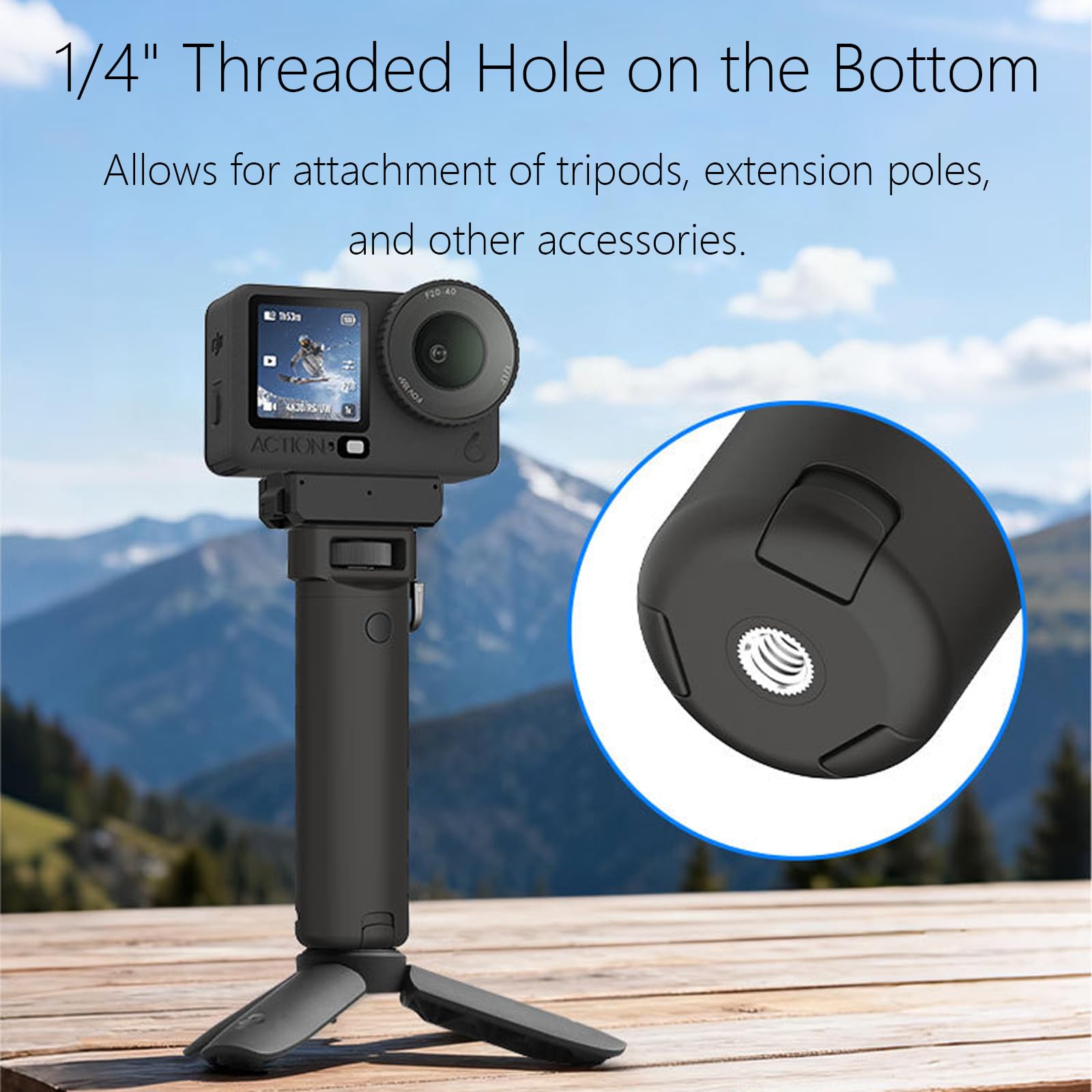 Mini Trípode, para X6, Soporte Carga Empuñadura Accesorios para X6/dji Osmo Action 6/5 Pro, Desmontaje rápido, Ligero, Antideslizante, Multifuncional