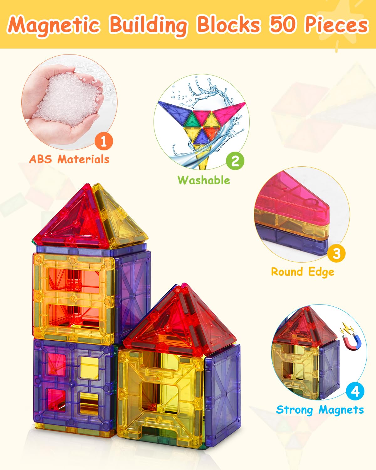 Morkka Costruzioni Magnetici Per Bambini 3D Educativo Blocchi - Foto 7