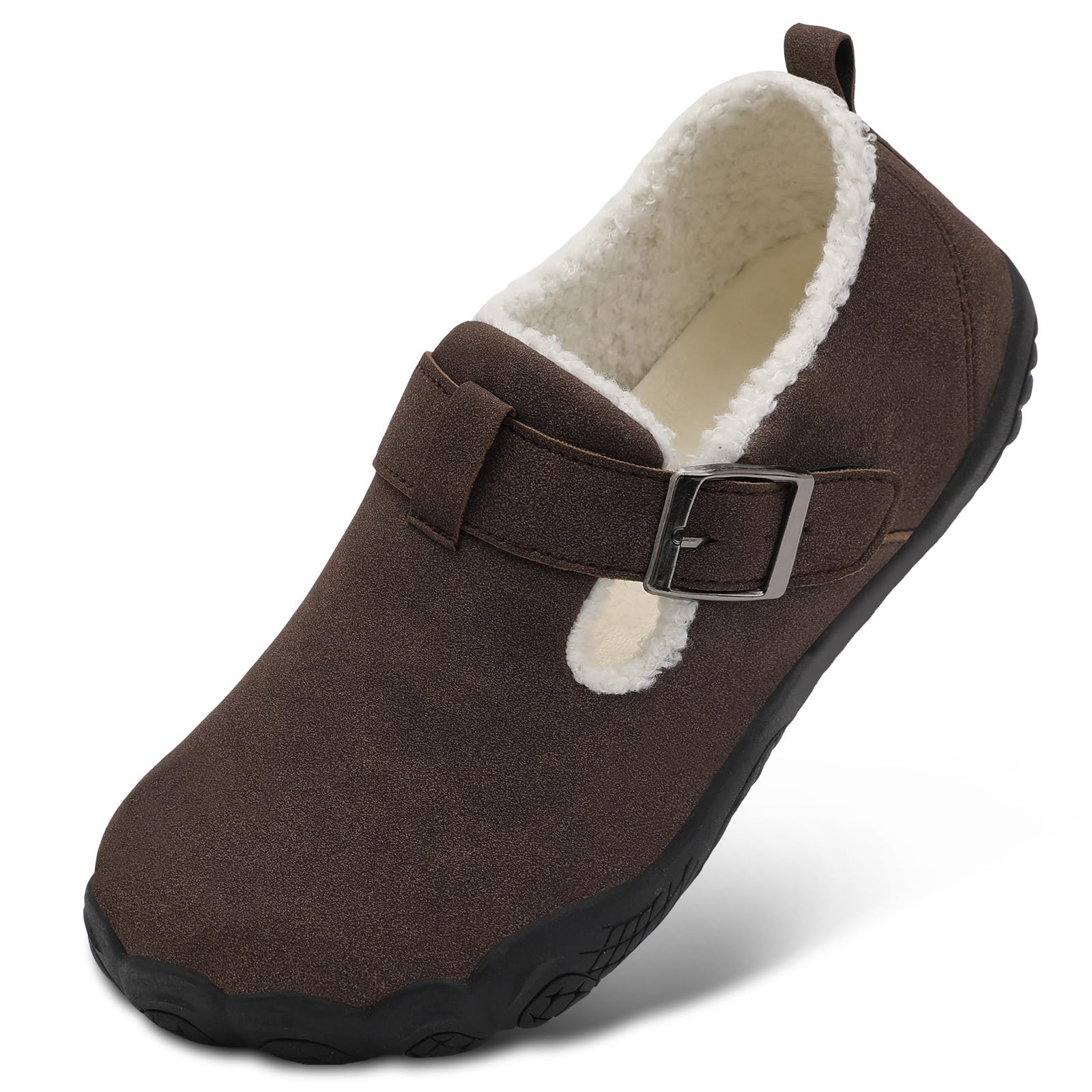 BARERUN Slippers for Women Men Barefoot Wide Mens Womens Winter House Shoes Adjustable Bedroom Indoor Outdoor Slippers Warm Slip on Arch Support Slides for Men Women