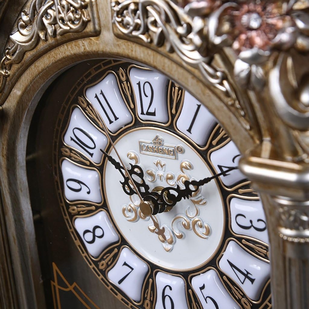 Desk Clock and Shelf Clock Vintage Retro Mantel/Mantle Rhythm Clock with Pendulum Movement