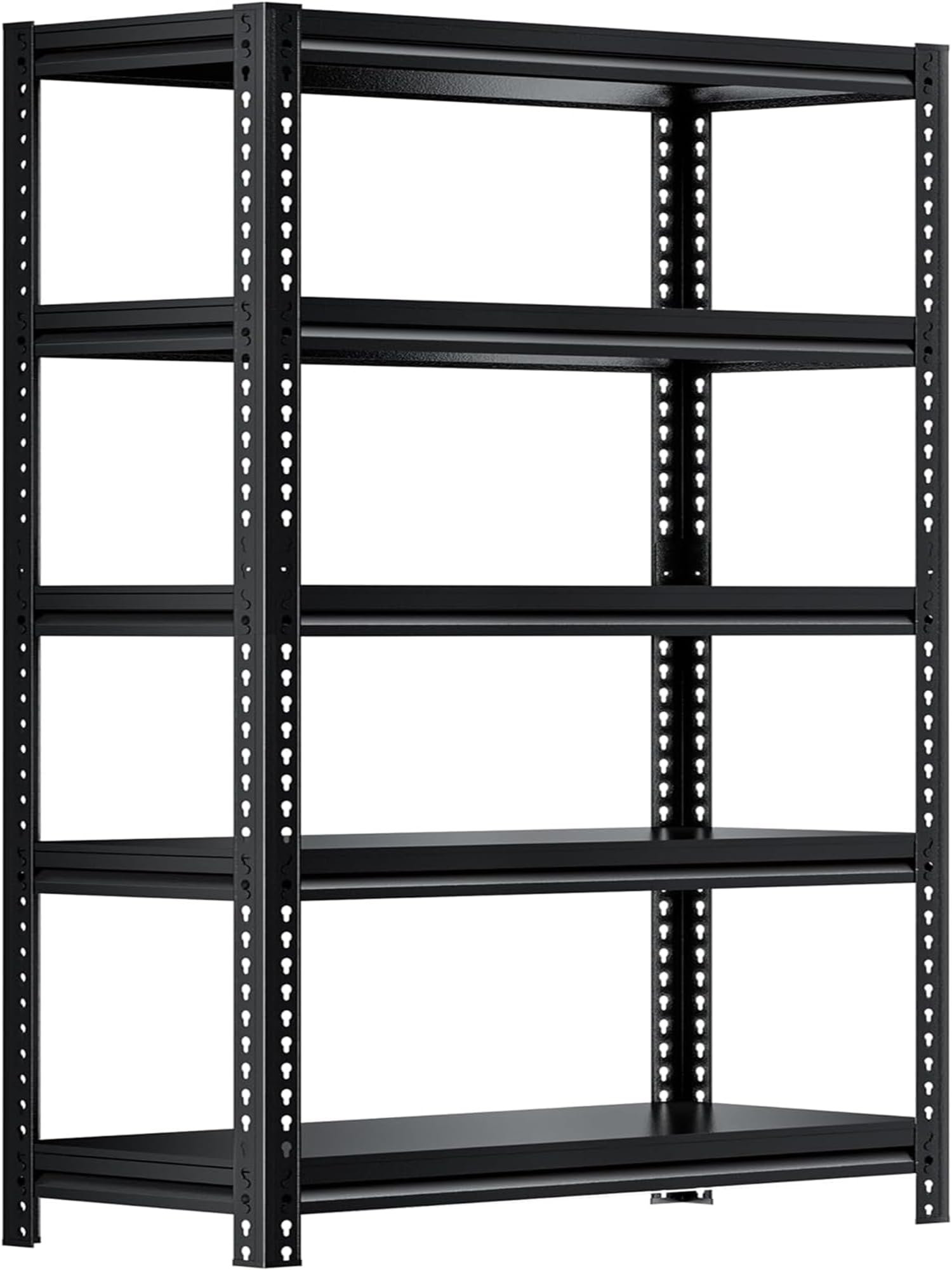 72" H Garage Shelving Heavy Duty Storage Shelves Loads 2000LBS,Adjustable 5 Tier Garage Storage Shelves Rack Shelf for Basement, Pantry, Warehouse, Kitchen, 72" H x 31.5" W x 15.7" D, Black