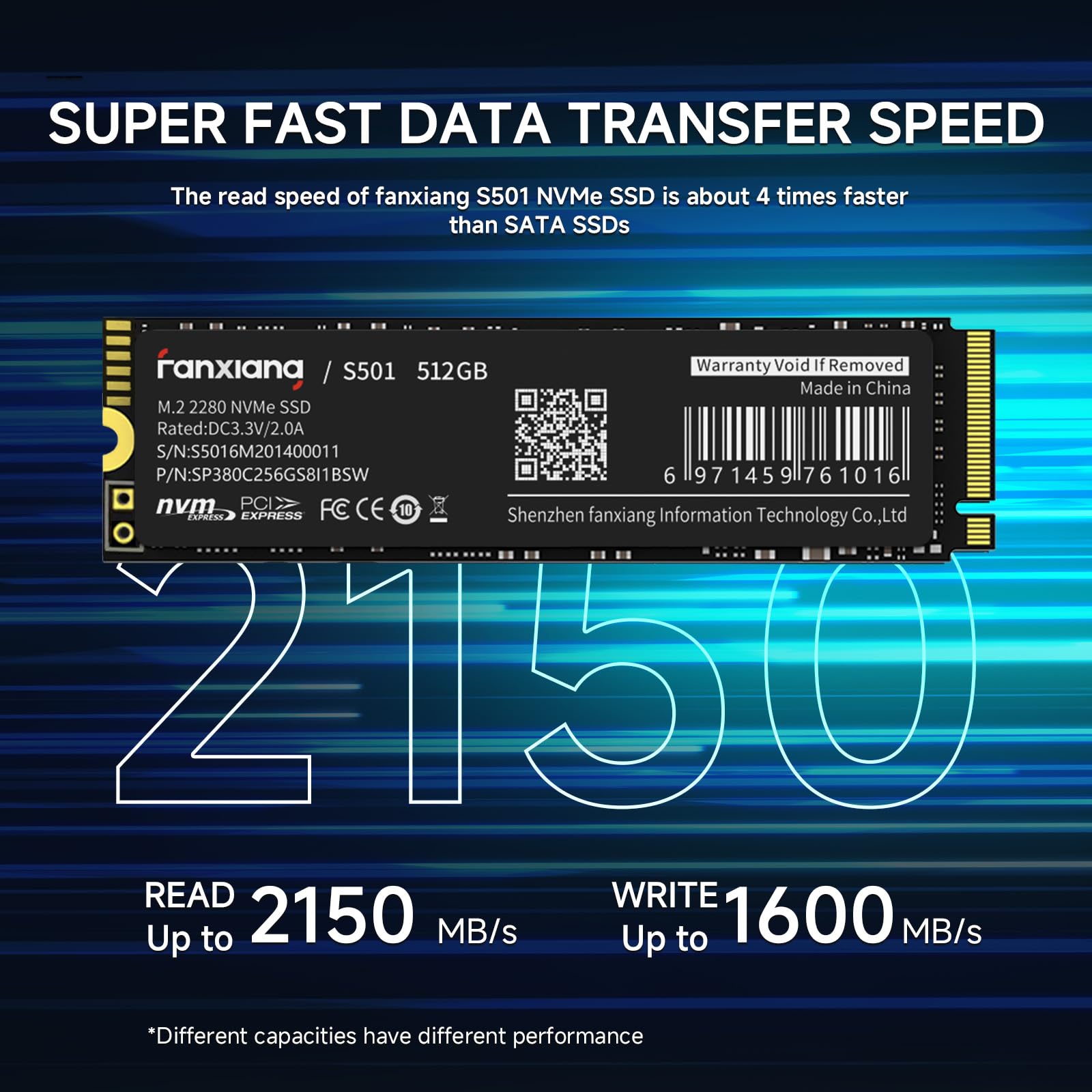 Amazon.com: fanxiang S501 512GB NVMe SSD 3D NAND1.3 PCIe Gen3x4 M