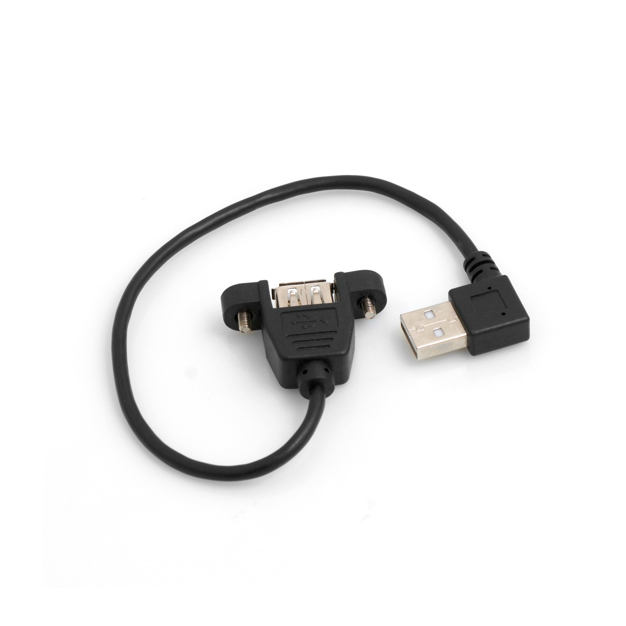 SYSTEM-S Mini USB 90 Gradi a Sinistra ad Angolo Angolo Maschio a USB Tipo A (Maschio) 90 ° rechtsgewinkelt Cavo Dati da 26 cm