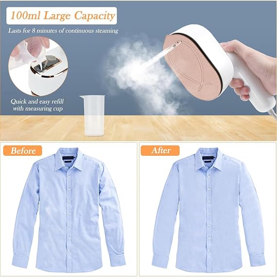 Mini Steam Iron for Clothes, Rotary Garment Iron, Rotary Ironing Machine, Cordless Steamer for Clothes Rechargeable, Portable Handheld Garment Mini Electric Iron (Green)