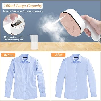 Mini Steam Iron for Clothes, Rotary Garment Iron, Rotary Ironing Machine, Cordless Steamer for Clothes Rechargeable, Portable Handheld Garment Mini Electric Iron (Green)