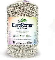 Euroroma 850.8.100, Barbante Cru 1,8Kg 4/8 Fios Rolo, Blanco (Marfim)