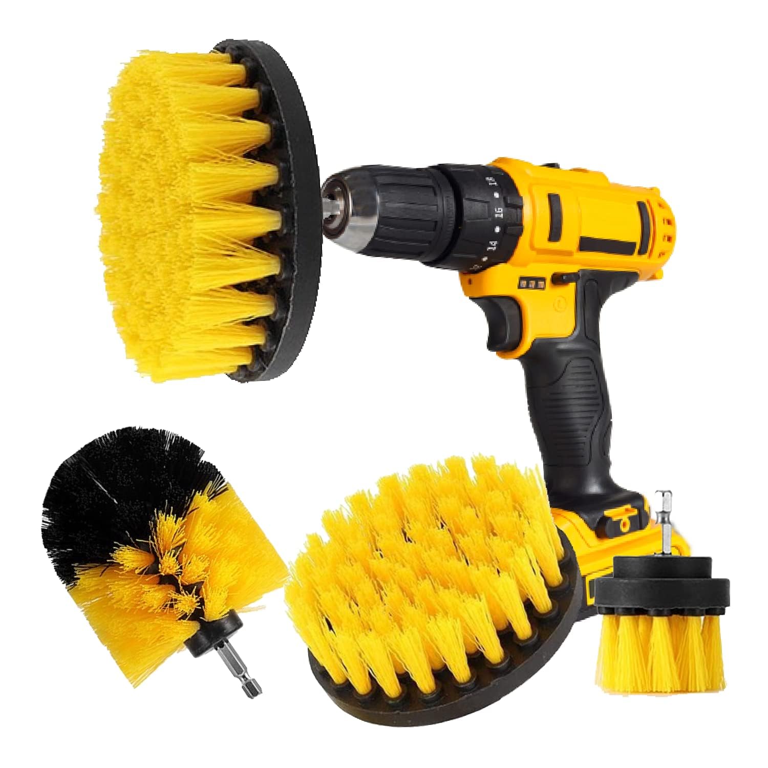ESTAMINE Drill Brush Set Attachment Kit Pack of 4 - All Purpose Power Scrubber Cleaning Set for Grout, Tiles, Sinks, Bathtub, Bathroom and Kitchen Surface (Drill Not Included) (B0D17TLD82) Amazon Price History, Amazon Price Tracker
