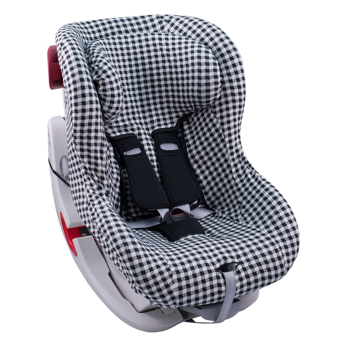 JYOKO Kids Funda Universal de Algodón para Silla de Coche con Cabezal (Vichy)