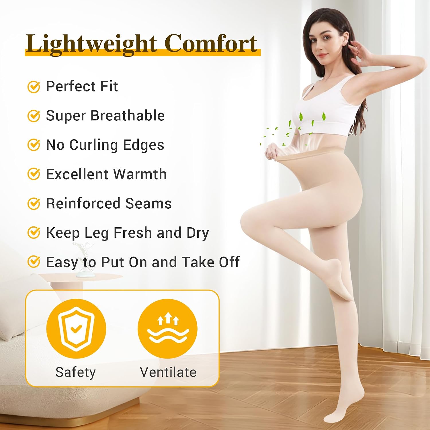 Compression Pantyhose for Women, Medical Graduated Compression Tights Men, 15-20 mmHg High Waist Compression Leggings, Closed Toe Compression Stockings, Support Hoses for Edema, Varicose Veins