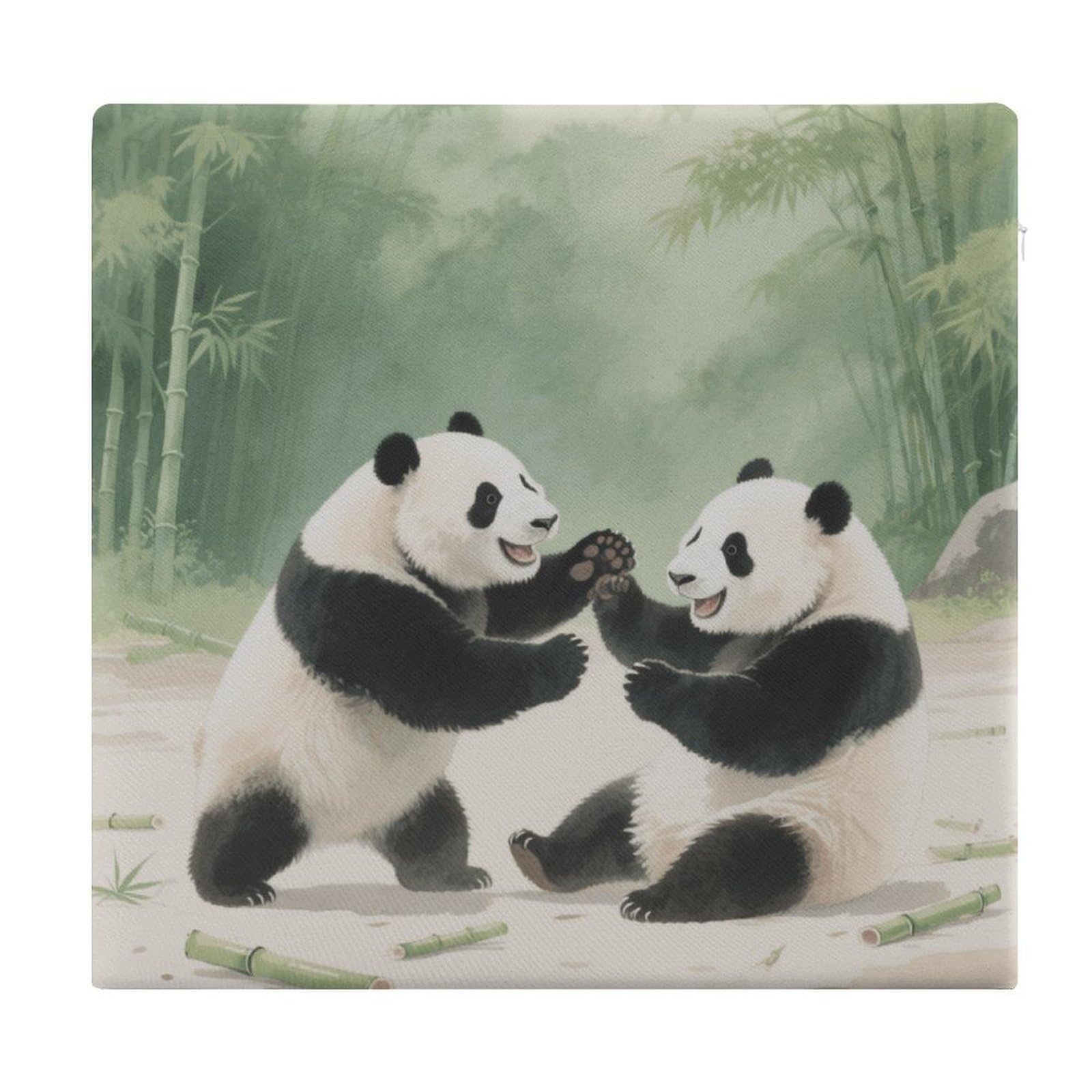 Cojín para silla de exterior 38x35cm con diseño de oso panda