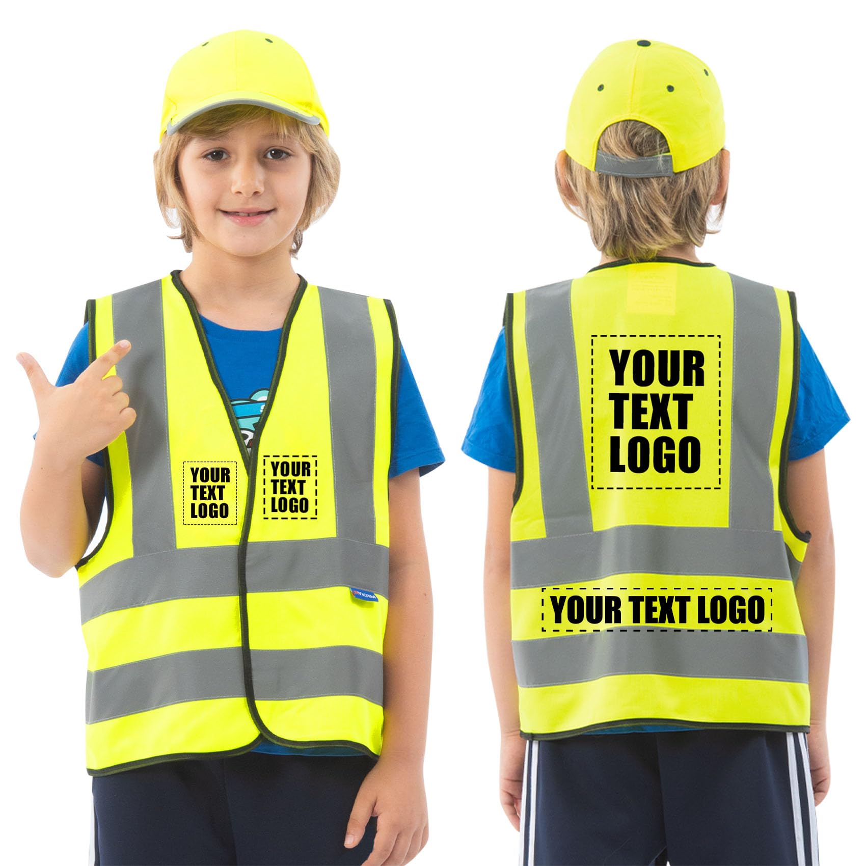 AYKRM 2-5 Year Kids High Visibility Hi Viz Safety Vest Top Hi Vis Childrens Waistcoat — image 1