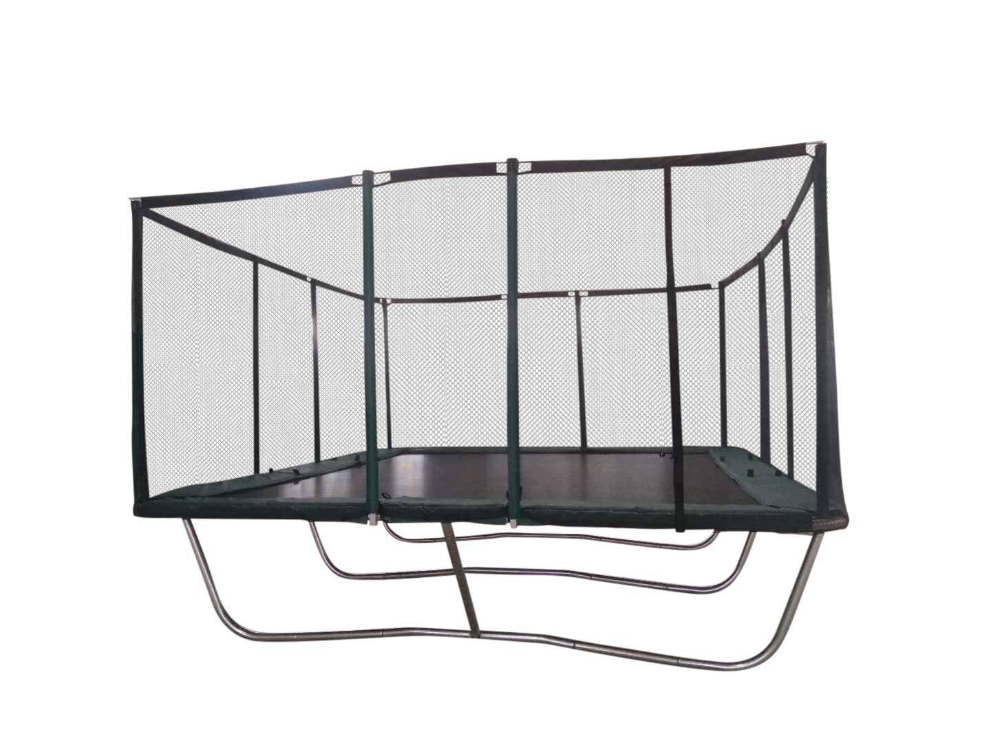 Happy Trampoline - Galactic Xtreme Gymnastic Rectangle Trampoline with Safety Net Enclosure - Heavy Duty Commercial Grade - 550 lbs Jumping Capacity on Frame & Springs, 14 X 16 Ft
