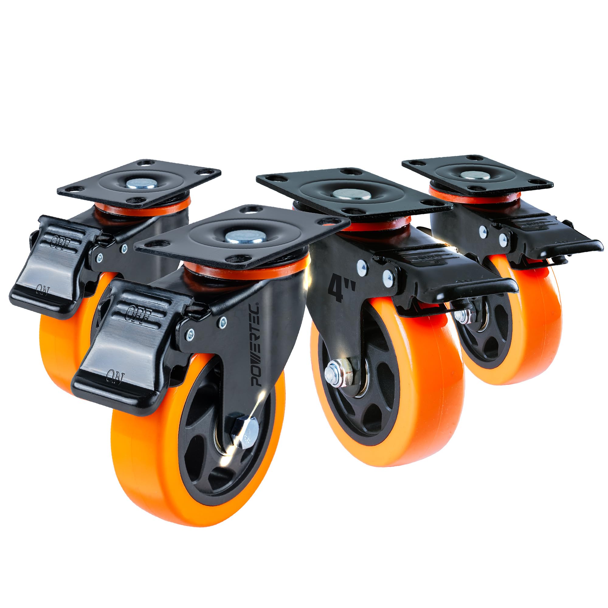 POWERTEC Heavy Duty Caster Wheels - Set of 4 -9