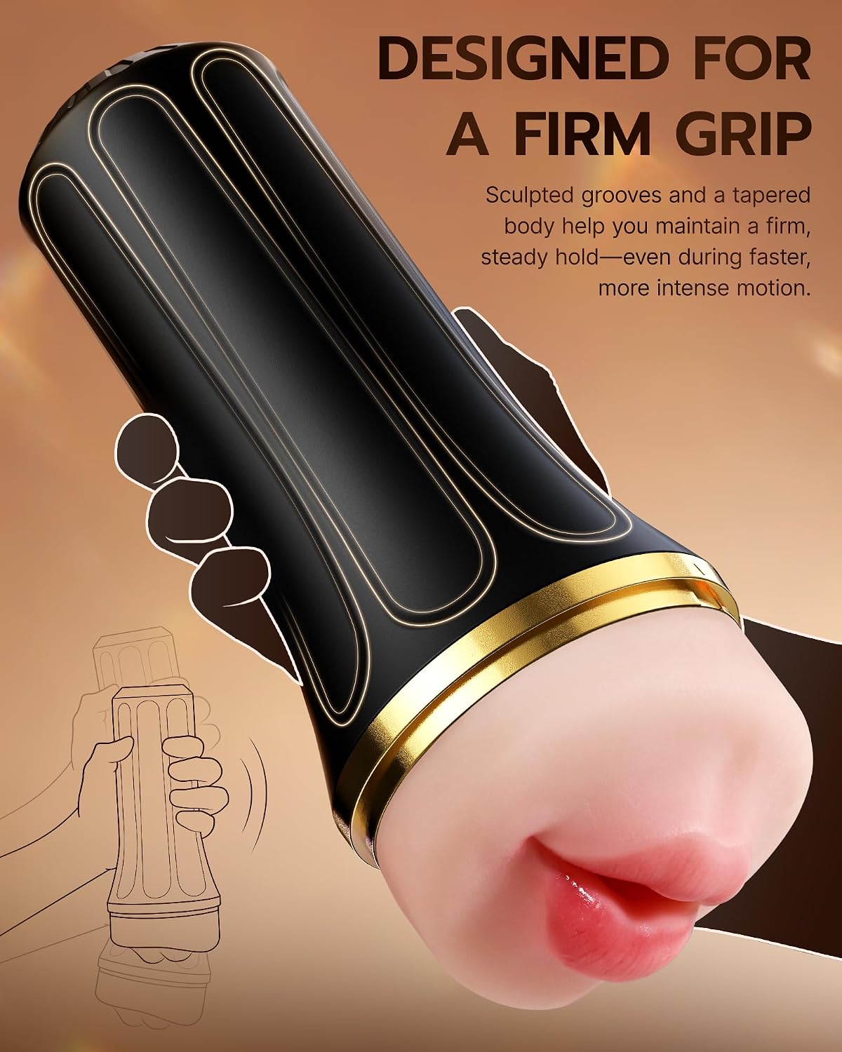EINSEO Pocket Pussy Male Masturbator with 3 Interchangeable 8in TPE Sleeves
