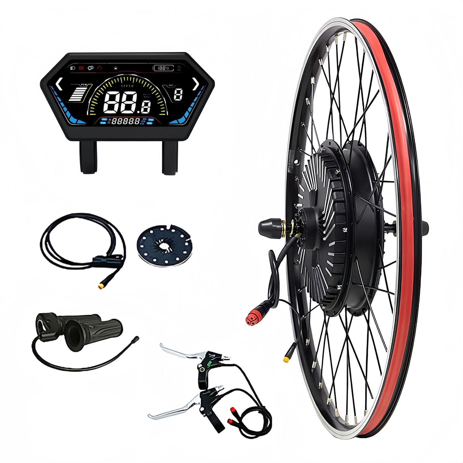 Kit de rueda de Bicicleta, 48 V, 1000 W, buje integrado, 20-29 pulgadas/700 C, herramientas para Bicicleta