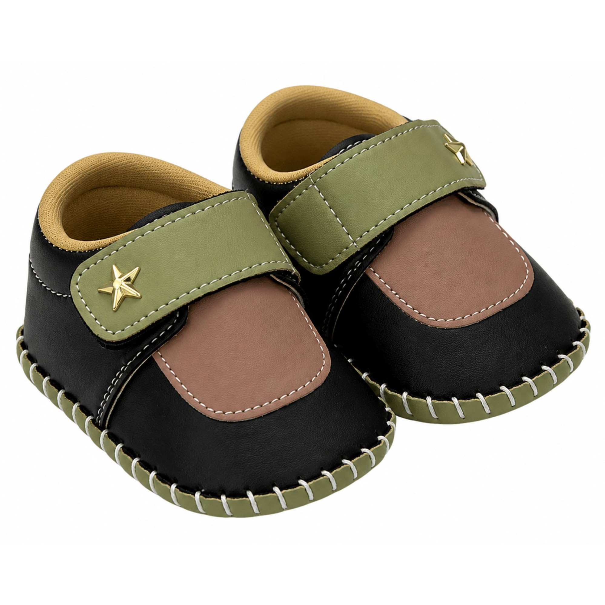 Party Shoes for Baby Boys 6-12 Months | Lightweight & Flexible Baby Shoes with Soft Inner Lining | Comfortable Booties with Velcro Closure for Weddings, Birthdays, Festivals, Photoshoots & More-image-25