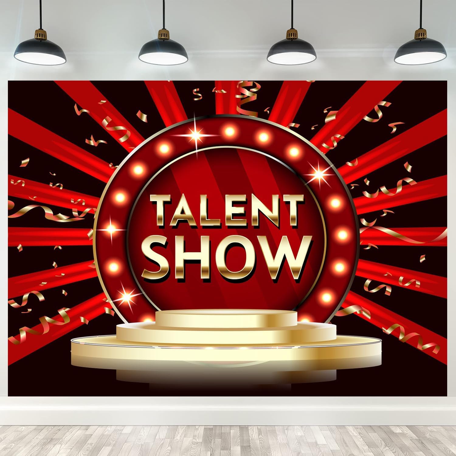 10x8ft Talent Show Backdrop Game Magic Music Dance Show Prom Background Kids Family Business Graduation Party Birthday Cake Table Banner Photoshoot Props