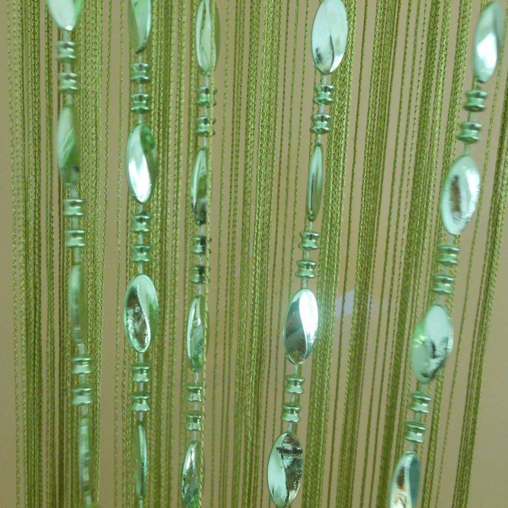 Green Beaded Curtains Curtains & Drapes
