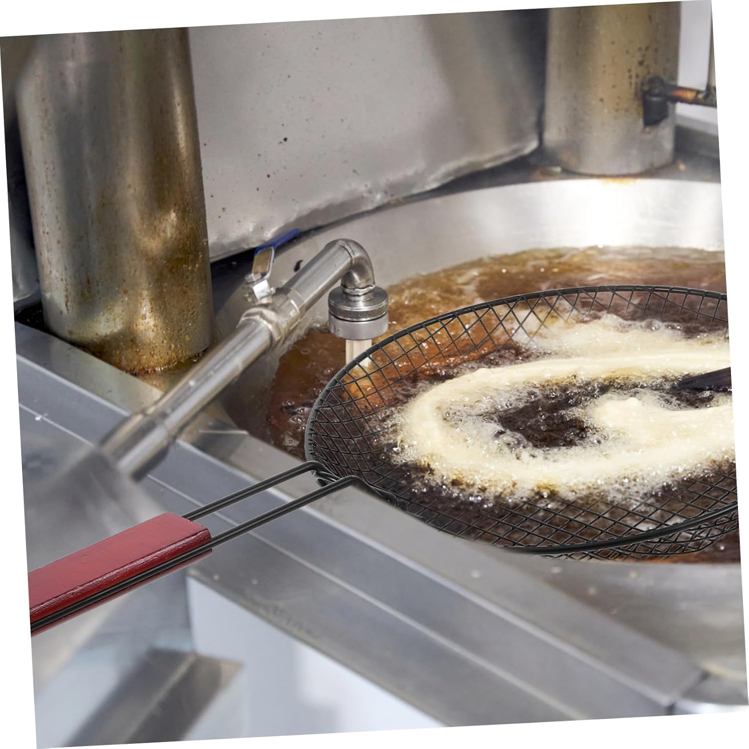 2pcs Stainless Steel Grill Basket with Handle Round Folding Bbq Frying Tray for Vegetables Fish and Meat for Outdoor Camping and Grilling