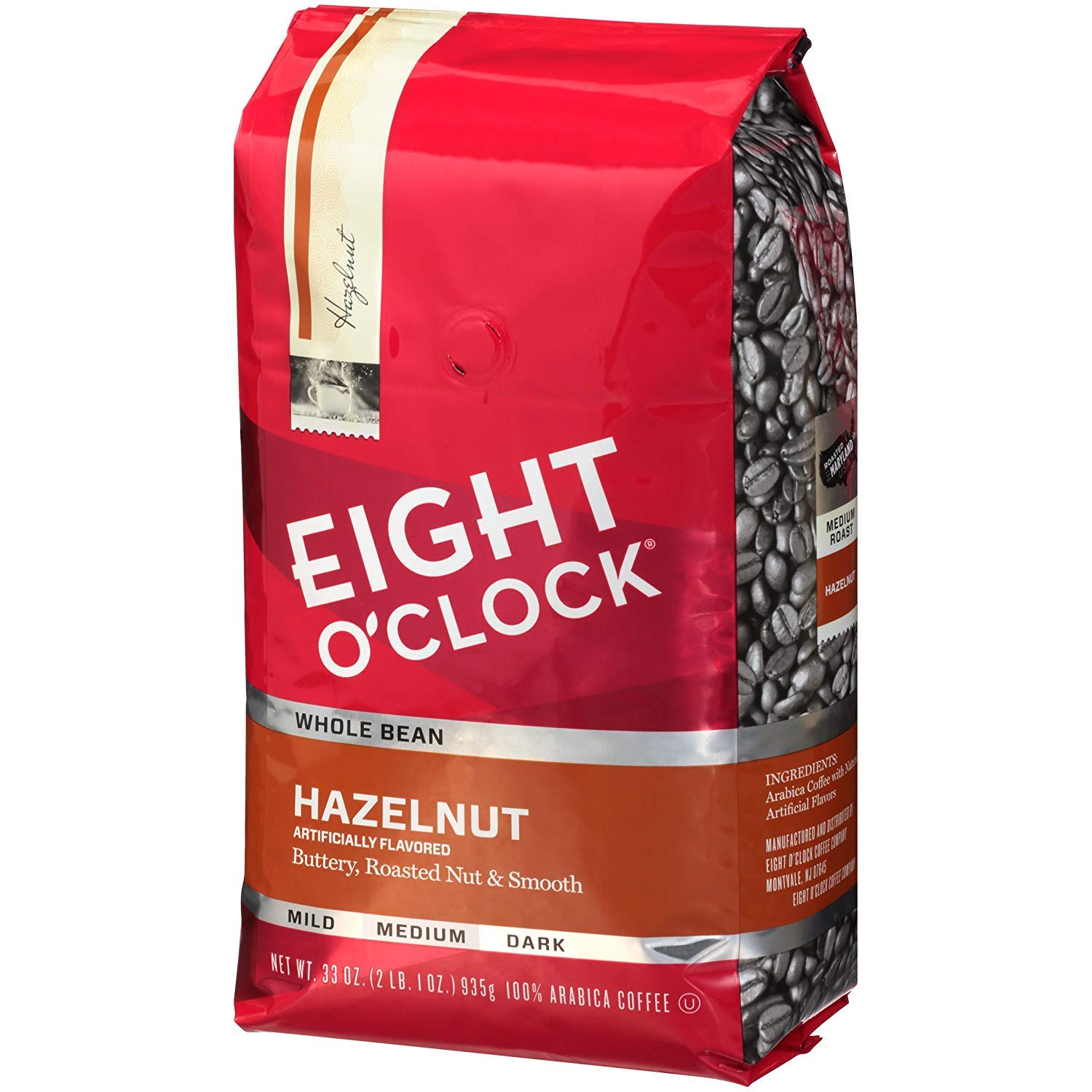 Eight O'Clock Hazelnut Whole Bean Coffee, 33Ounce Bag Amazon.in
