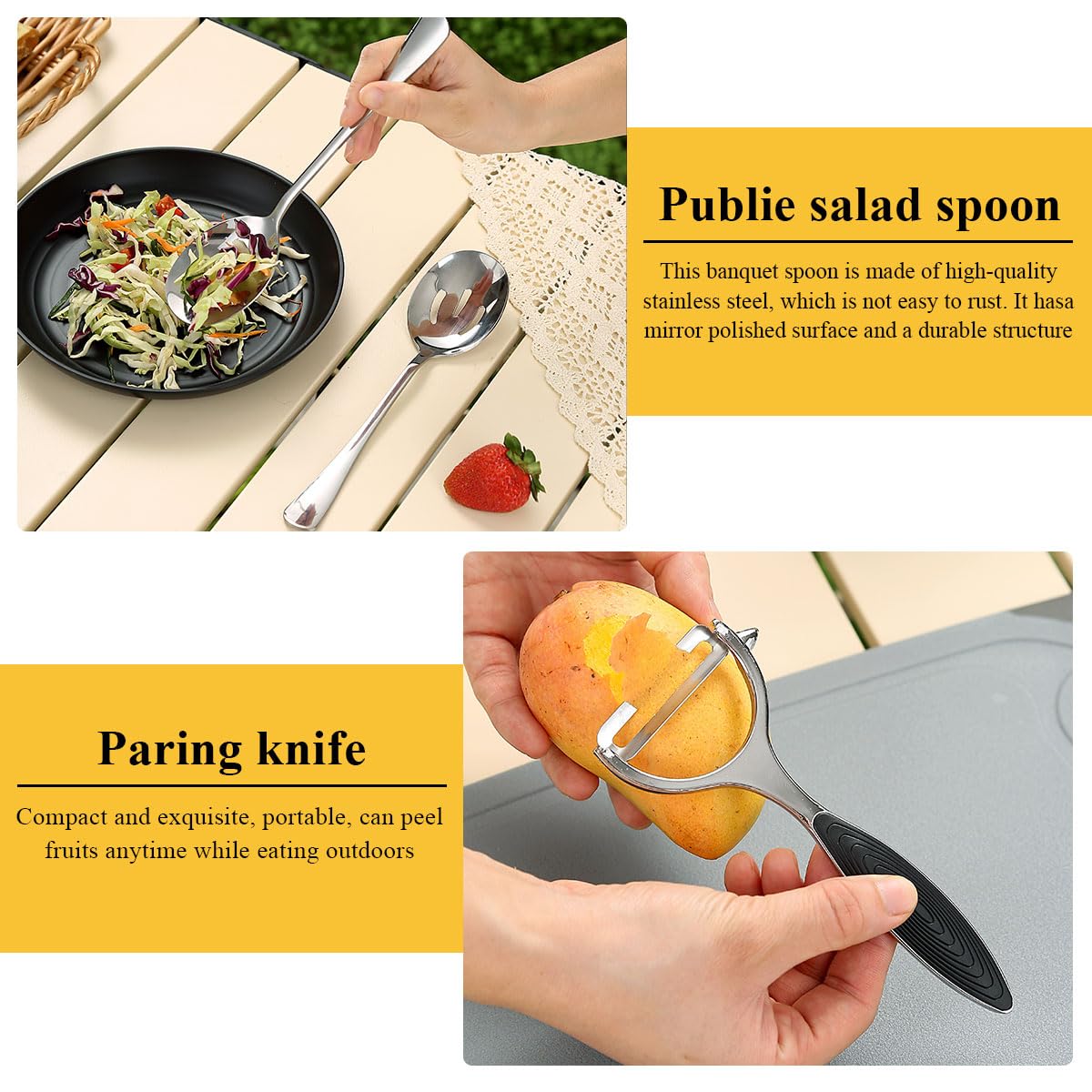 HOMQUEN Essentiels de Camping équipement de Camping, ustensiles de Cuisine de Camping Camping-Car Accessoires de Camping, randonnée en Plein air, Pique - Nique, Cadeaux de Barbecue, Outils de Camping