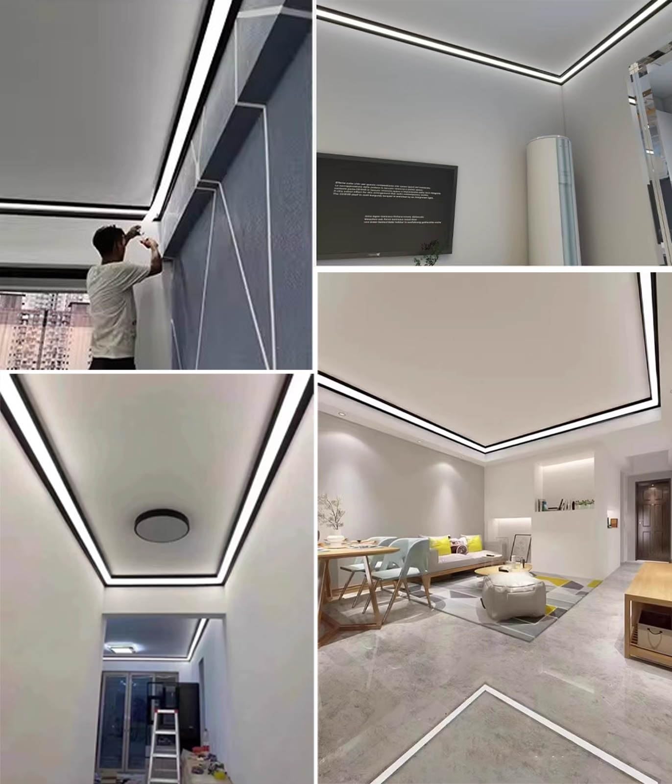Pośrednie oświetlenie LED Formowanie korony z profilem aluminiowym i mleczną pokrywą do dekoracji sufitu