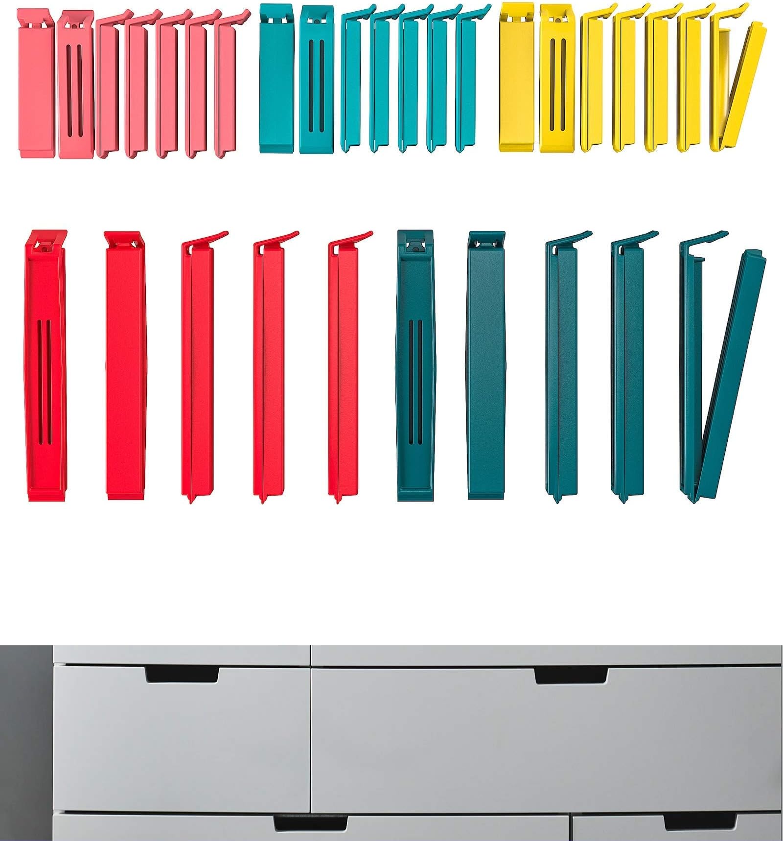 Ikea 903.391.72 Bevara Sealing Clip, Assorted Sizes, 30-Pack