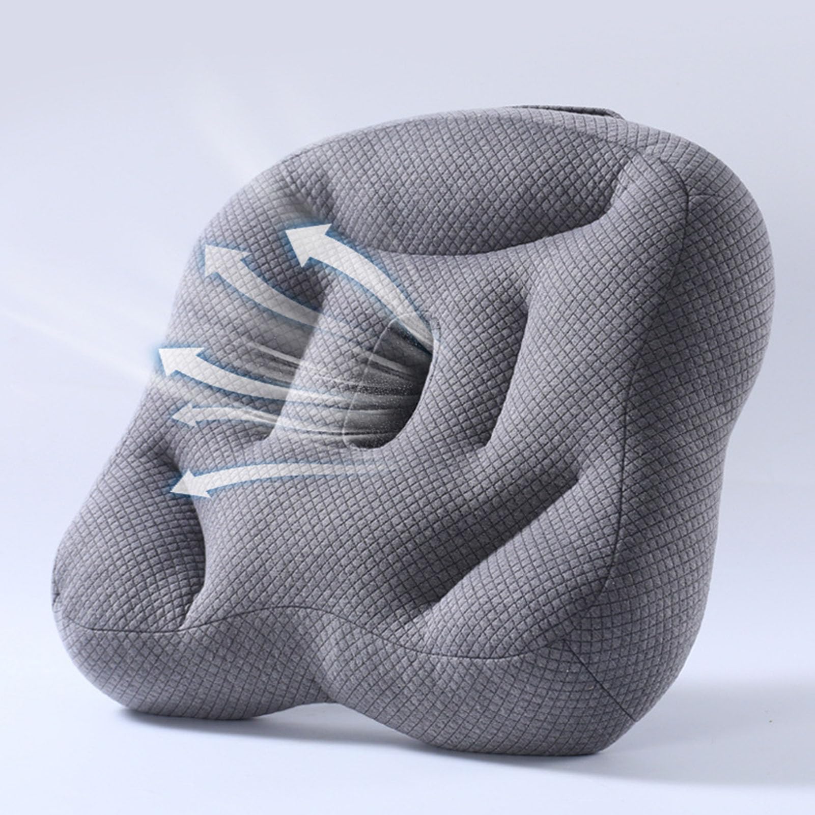 Ischial - Cojín de asiento con agujeros, ergonómico para oficina y coche, almohada de apoyo para silla de ruedas, cómodo cojín de asiento para sentarse, ideal para largas horas