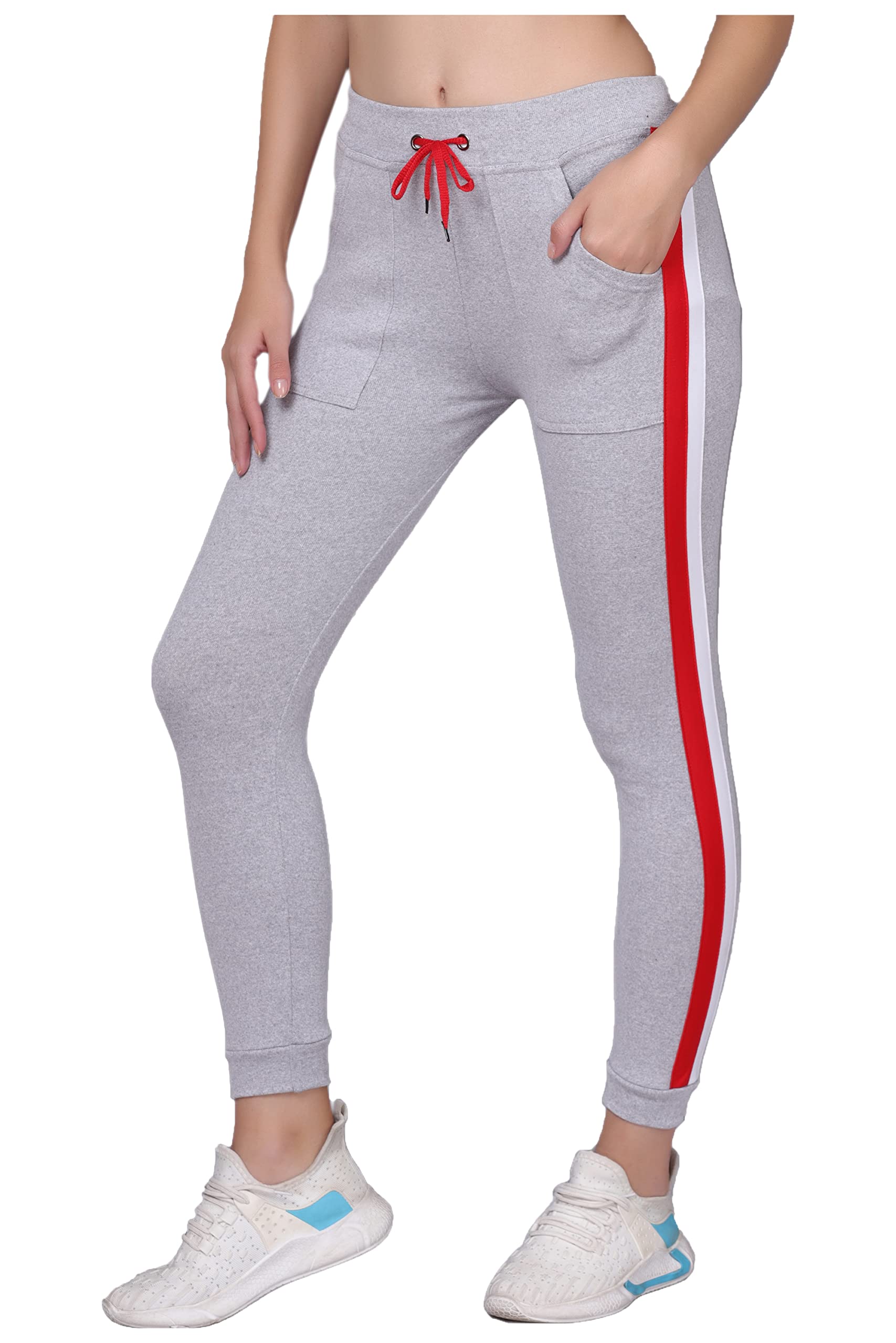 axolotl Women Double Pocket Cotton Blend Knitted Jogger Track Pant-picture-51