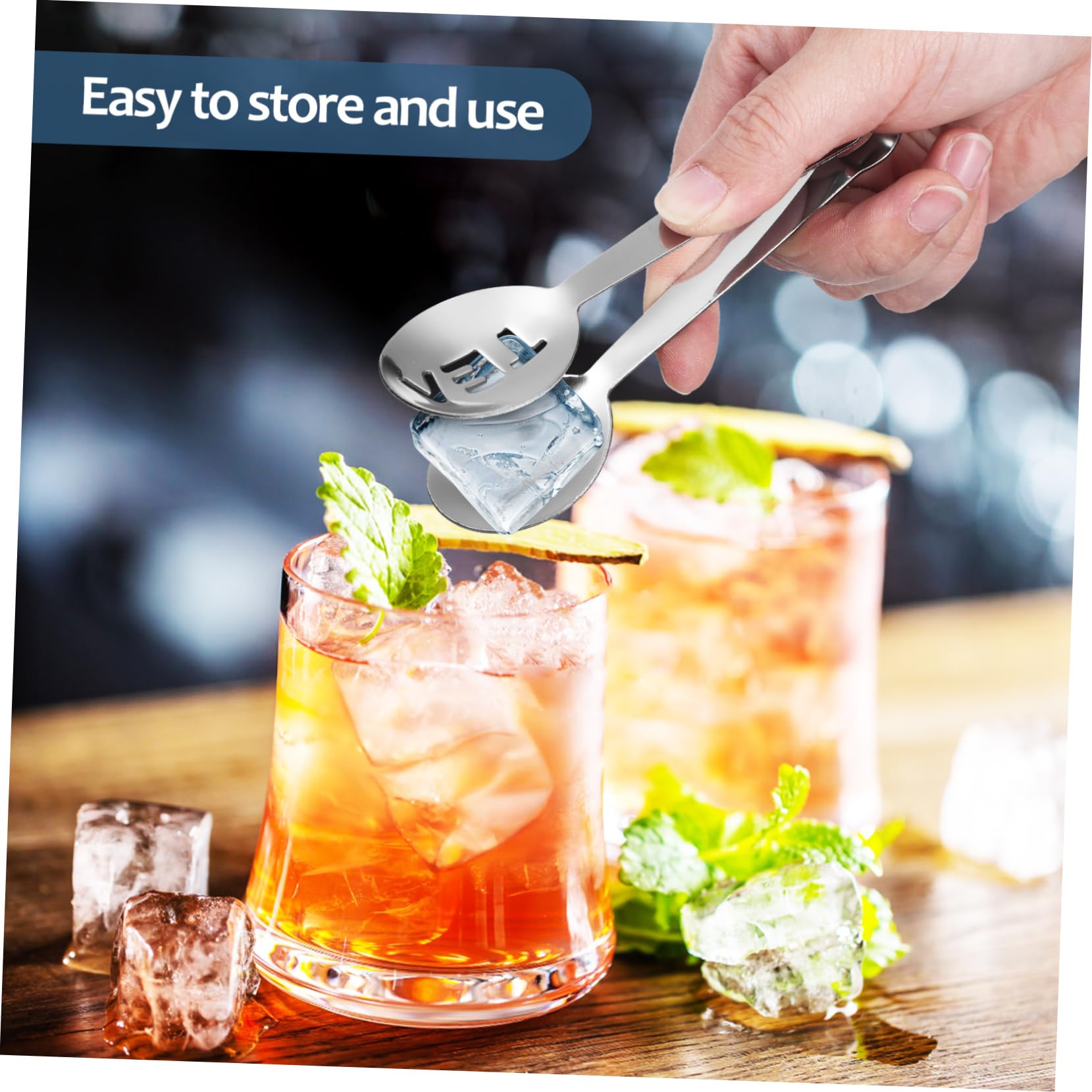 FELTECHELECTR 6pcs Stainless Steel Tea Bag Squeezer Ergonomic Food Tongs for Serving Tea Candy Secure Design
