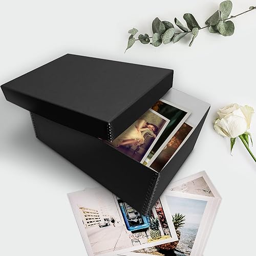 Miniatura 5 de Lineco, Foto, tarjeta, caja de archivos con tapa extraíble. Negativos de almacenamiento a granel, impresiones, películas. Caja de almacenamiento a