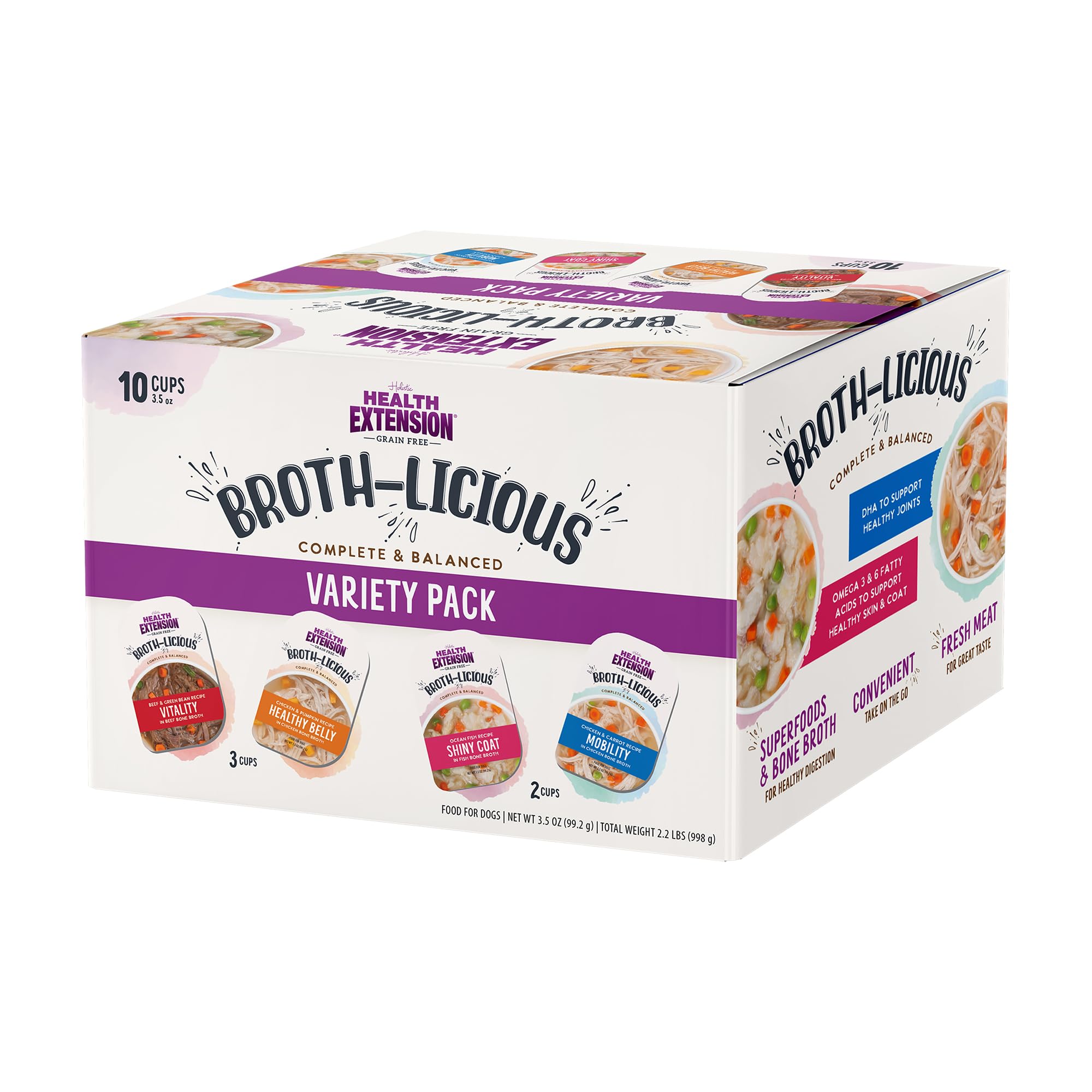 Amazon.com: Health Extension Broth-Licious Variety Pack for Dogs
