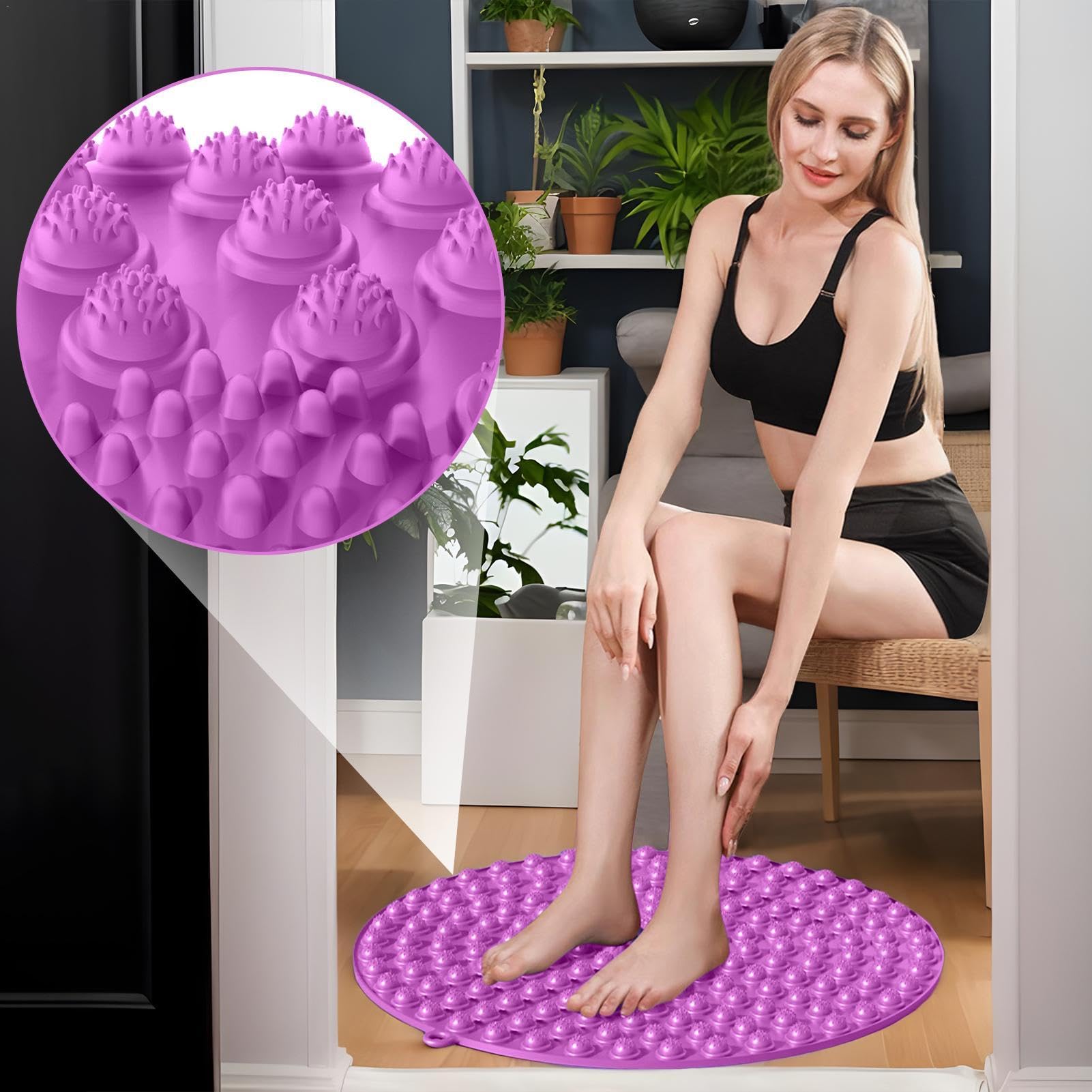 Esterilla de Reflexología 55 cm Alta Elasticidad Ergonómico Antiestrés