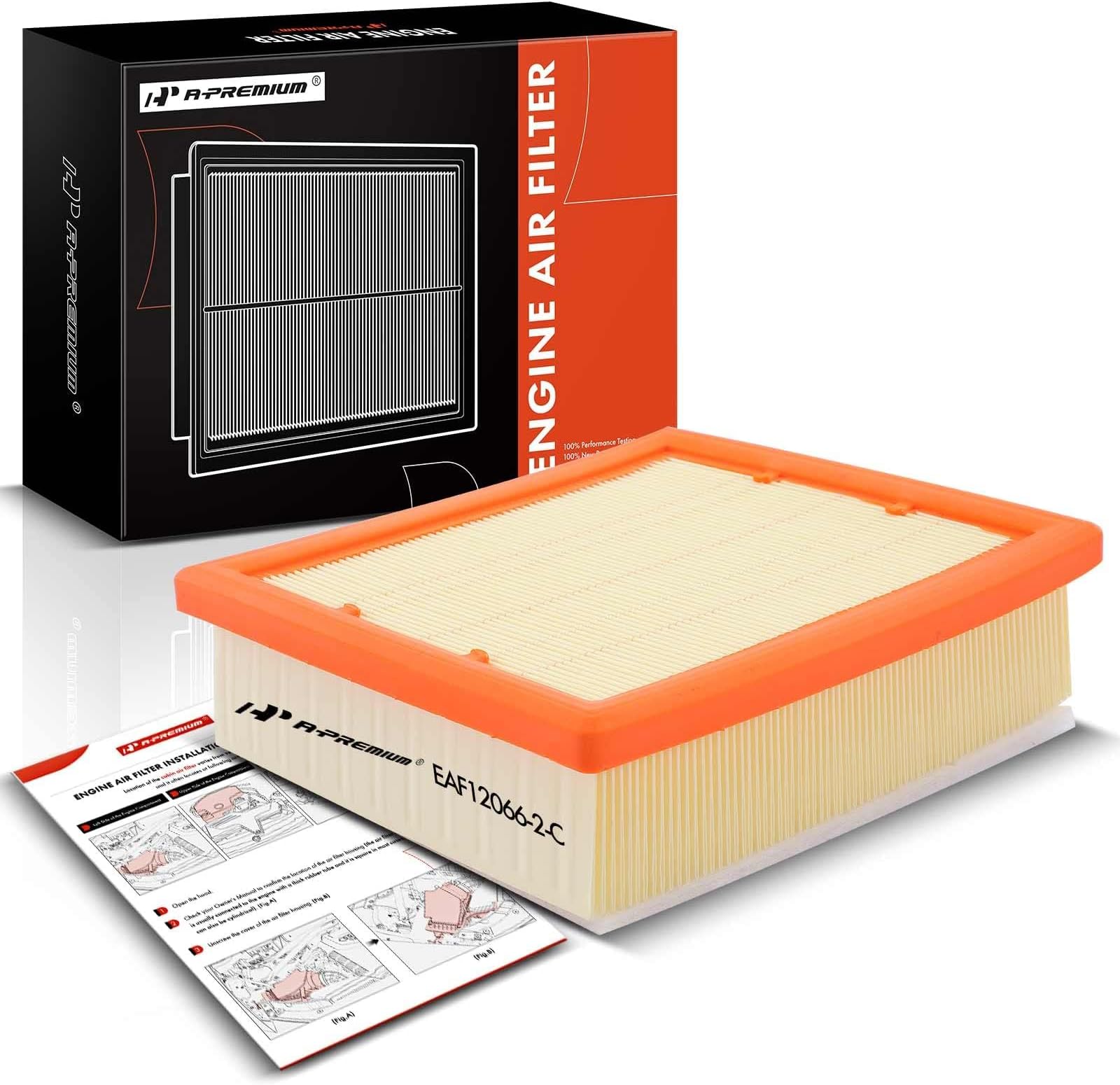 A-Premium Engine Air Filter Compatible with Fiat 500X & Jeep Compass, Renegade & Ram ProMaster City, 2015-2022, 1.4L 2.4L, Flexible Panel, Replace# 68247339AA