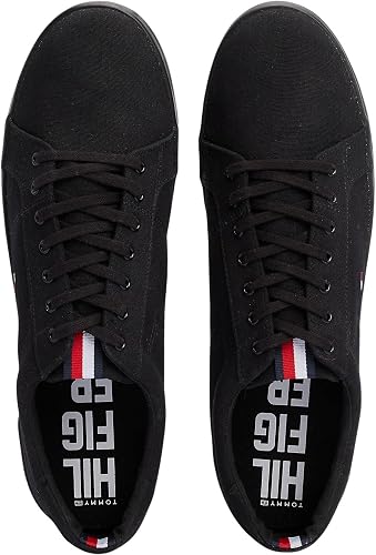 Tommy Hilfiger Sneakers Vulcanizzate Uomo Scarpe, Nero (Black/Black), 43 - 5