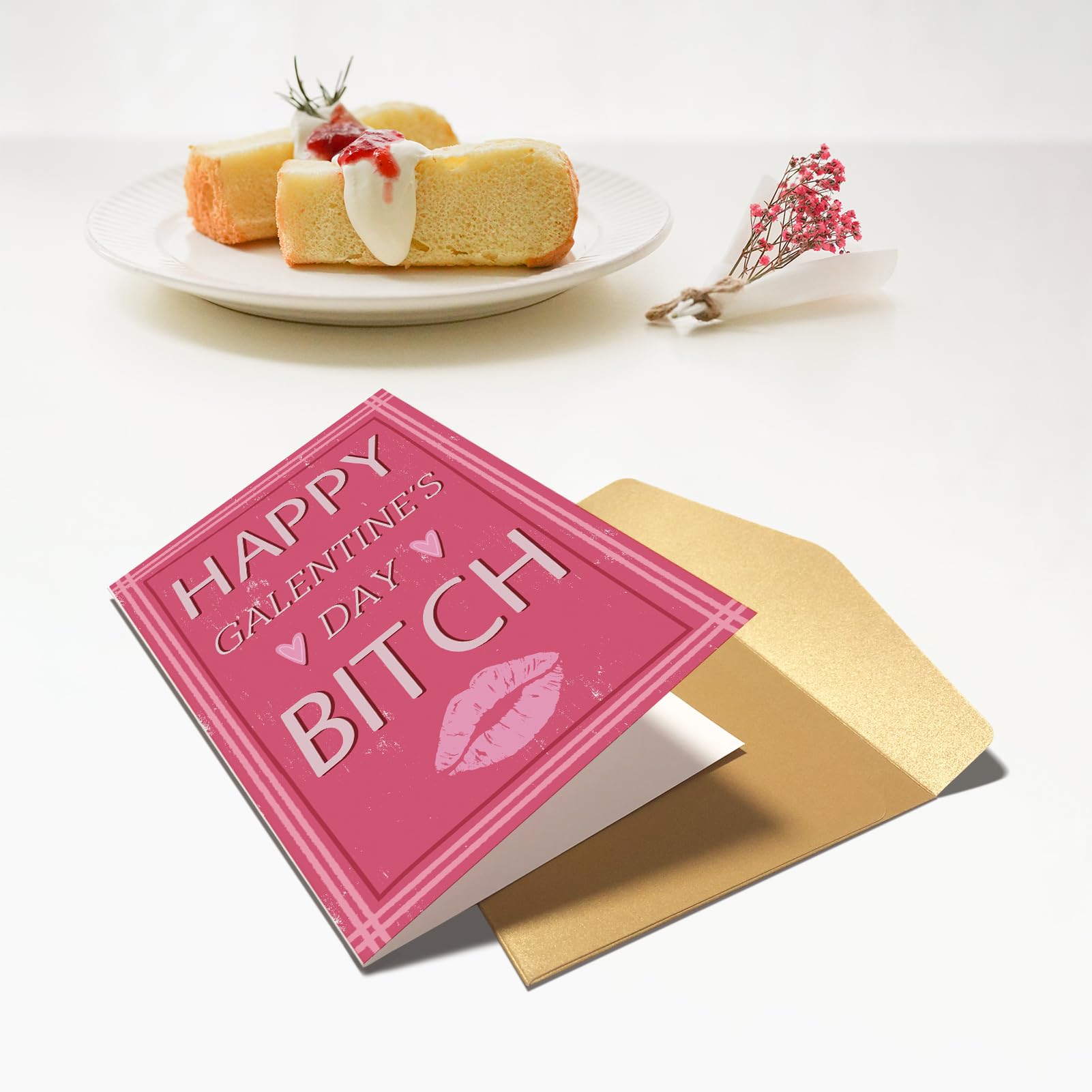 Chenive Funny Galentines Day Card for Her, Happy Galentine's Day Card for Bestie Sister, Galentines Day Gift for Women Lady Girl, Best Friend Galentine's Day Card