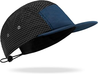 CLAPE Quick Dry 5 Panel Running Hat, Lightweight Breathable Short Brim Cap