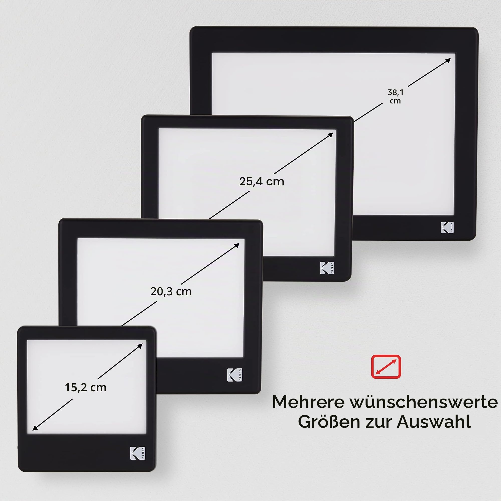 Kodak LED-Lichtbox 20,3 x 15,2 cm für Negative, Dias und Filme, beleuchtetes Brett und LED-Lichtpad zum Betrachten und Scannen von Fotos
