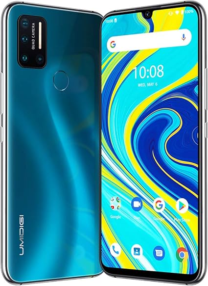 Amazon Umidigi Pro スマートフォン Simフリーau使えます 4gb Ram 128gb Rom Android 10 スマホ グローバルlteバンド対応 6 3インチ Fhd ディスプレイクアッドカメラgoogleアプリ対応 一年保証 オーシャンブルー Umidigi スマートフォン本体