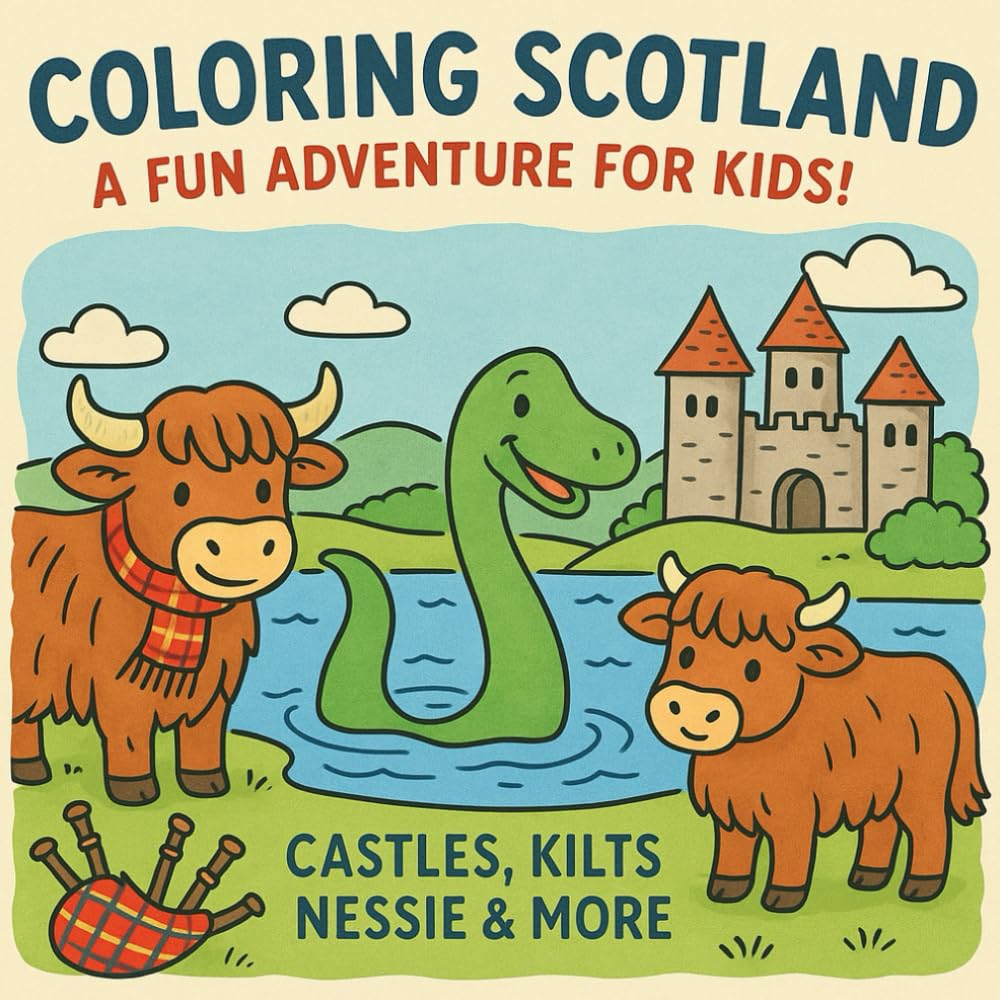 Coloring Scotland: A fun adventure for kids exploring Scotland