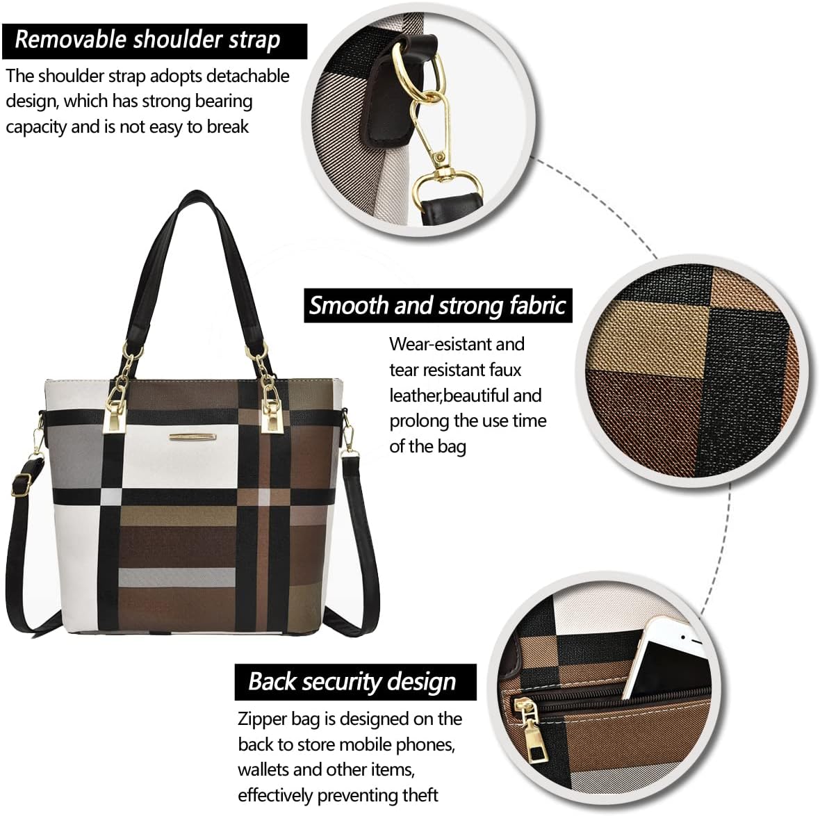 2E-youth Designer Purses and Handbags for Women Satchel Shoulder Bag Tote Top Handle Bag | Designer Purses, Handbags, Designer - Image 7