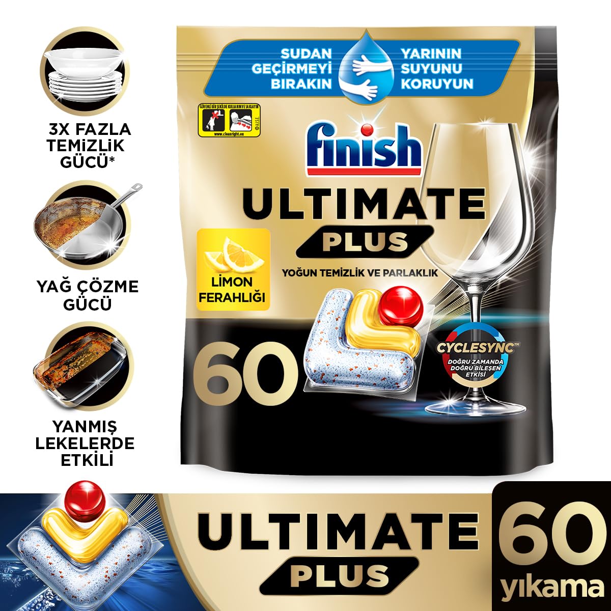 Finish Ultimate Plus Limon 60'lı