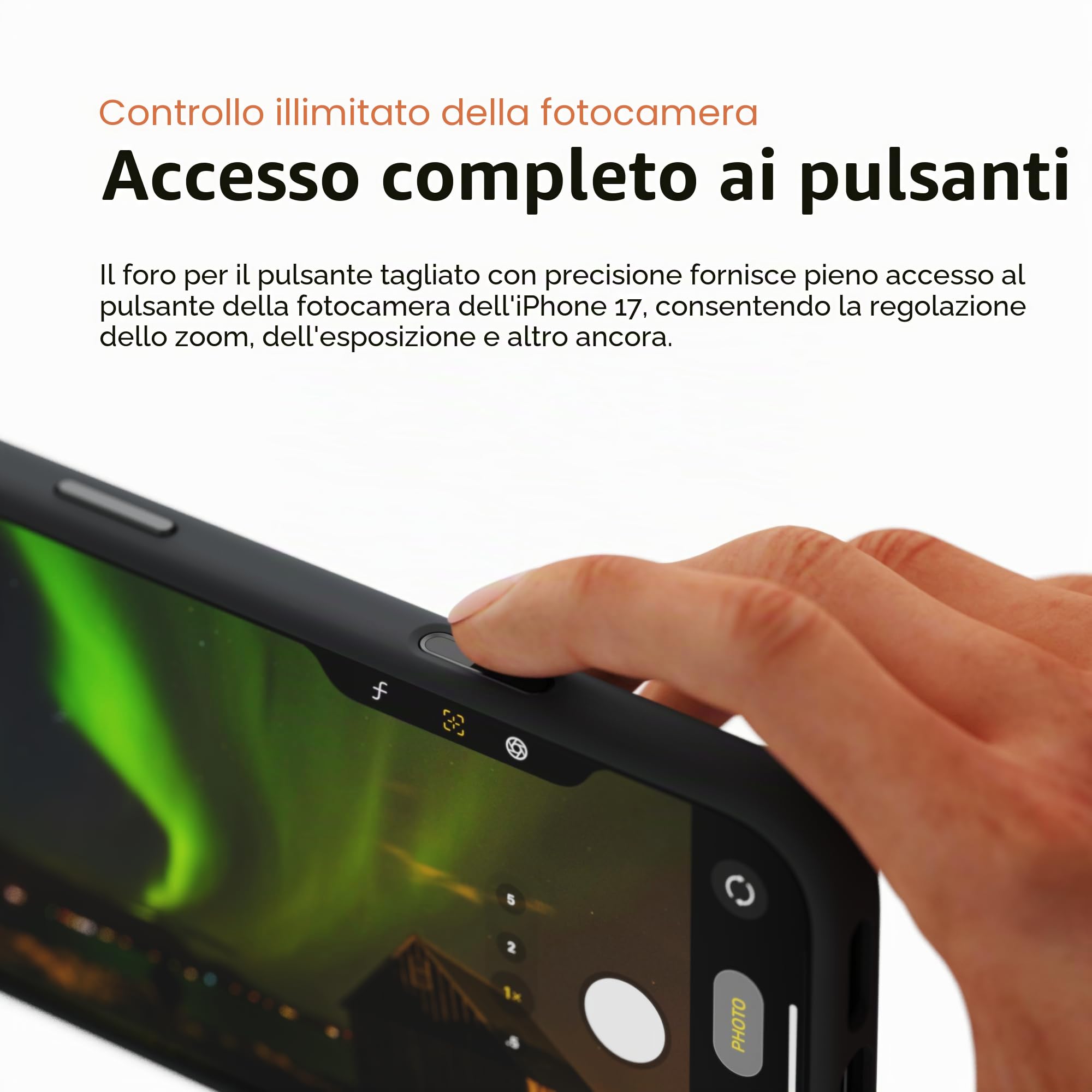 ShiftCam Custodia per fotocamera per iPhone 17 Pro, supporto obiettivo integrato, magnetico, grigio scuro, scatta subito foto fantastiche (iPhone 17 Pro Max)