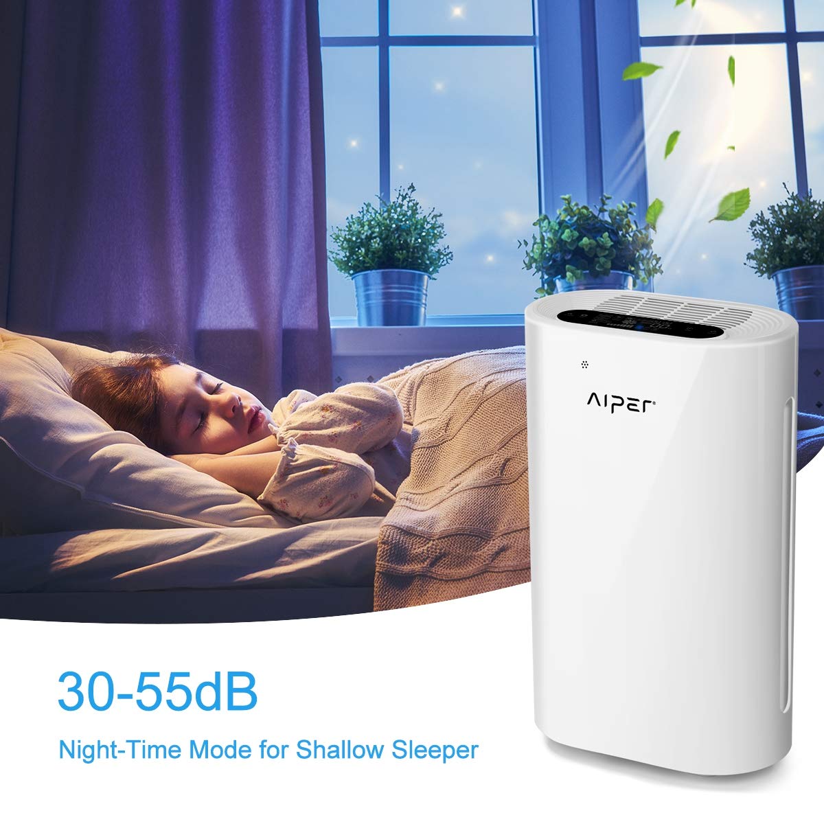 Buy AIPER Air Purifier for Home with True HEPA, Large Room Air Cleaner