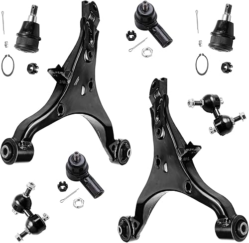 Miniatura 62 de Detroit Axle - Kit de suspensión frontal de 8 piezas para Chevy Aveo Aveo5 Pontiac G3 Wave Wave5 Suzuki Swift+ 2 brazos de control inferiores con