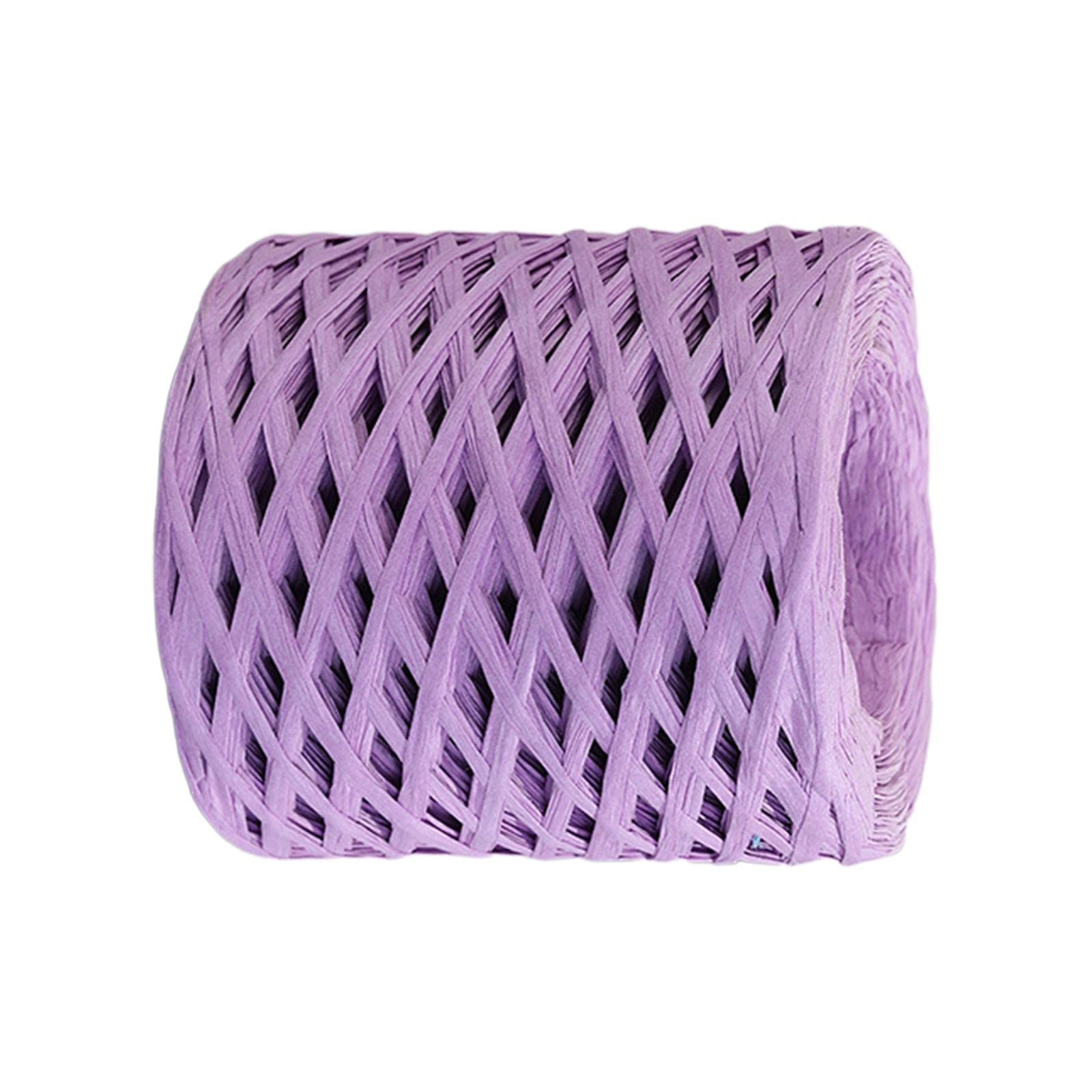 218.72yd Raffia Paper Ribbon Decor for Weaving Gift Wrapping DIY Craft Light Violet|1 Roll Raffia Paper Ribbon| Ribbon| Crafting Pieces | Multi-Purpose Craft Supplies |Crafts